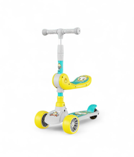 Manual duck themed foldable Scooty with seat for kids for ages 2.5-10 1