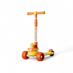 Manual & foldable child’s Scooty with cute bear figure for kids for ag 1