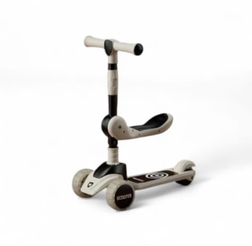 Star themed foldable & adjustable manual Scooty with seat for kids for 2