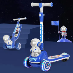 Astronaut themed foldable manual Scooty for kids for ages 3-12 4