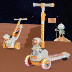Astronaut themed foldable manual Scooty for kids for ages 3-12 5