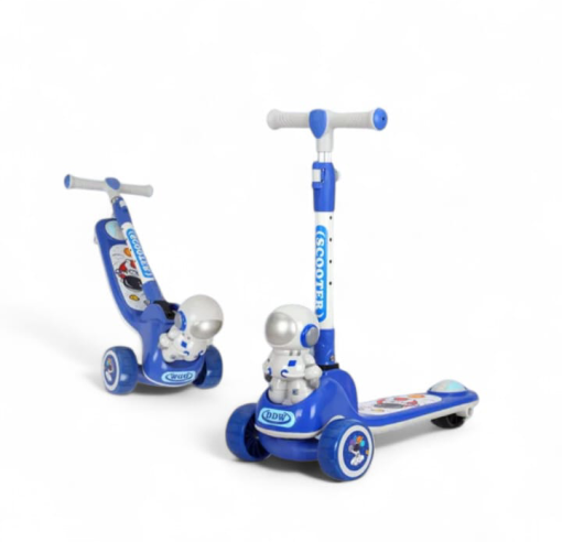 Astronaut themed foldable manual Scooty for kids for ages 3-12 3