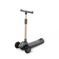 3 wheeler adjustable & foldable complete fiber body manual Scooty for 2
