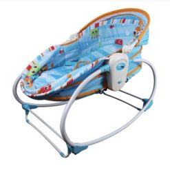 Mastela 5 in 1 Rocker cum Bassinet with Overhead Toy Bar – Blue – Kiddyco 4