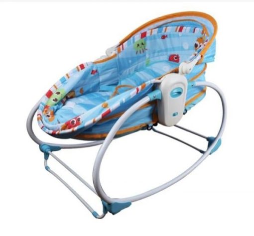Mastela 5 in 1 Rocker cum Bassinet with Overhead Toy Bar – Blue – Kiddyco 4