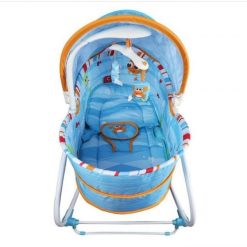 Mastela 5 in 1 Rocker cum Bassinet with Overhead Toy Bar – Blue – Kiddyco 5