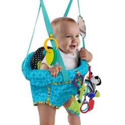 Bright Starts Bounce Deluxe Door Jumper with Take-Along Toys – Kiddyco