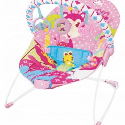 Mastela Musical Bouncer with Toy Bar Deer Print – Pink – Kiddyco 1