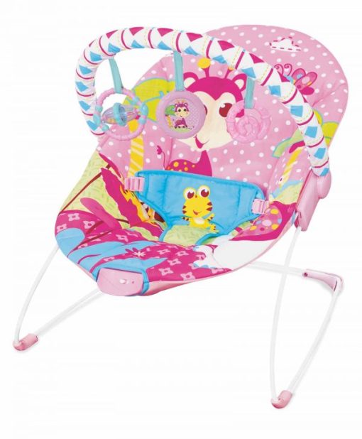 Mastela Musical Bouncer with Toy Bar Deer Print – Pink – Kiddyco 1