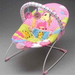 Mastela Musical Bouncer with Toy Bar Deer Print – Pink – Kiddyco