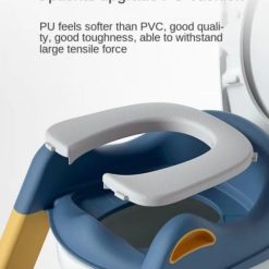 Buy Potty Training Toilet Seat with Step Stool Ladder – Blue & Yellow Online in Pakistan Kiddyco 4