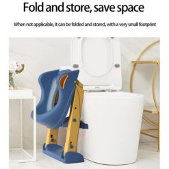 Buy Potty Training Toilet Seat with Step Stool Ladder – Blue & Yellow Online in Pakistan Kiddyco 10
