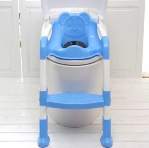Baby Potty Training Seat with Adjustable Ladder – Blue – Kiddyco