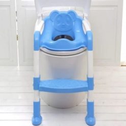 Baby Potty Training Seat with Adjustable Ladder – Blue – Kiddyco 1