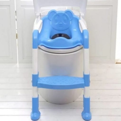 Baby Potty Training Seat with Adjustable Ladder – Blue – Kiddyco 1
