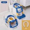 3in1 Potty Training Toilet Seat with Step Stool Ladder – Blue – Kiddyco