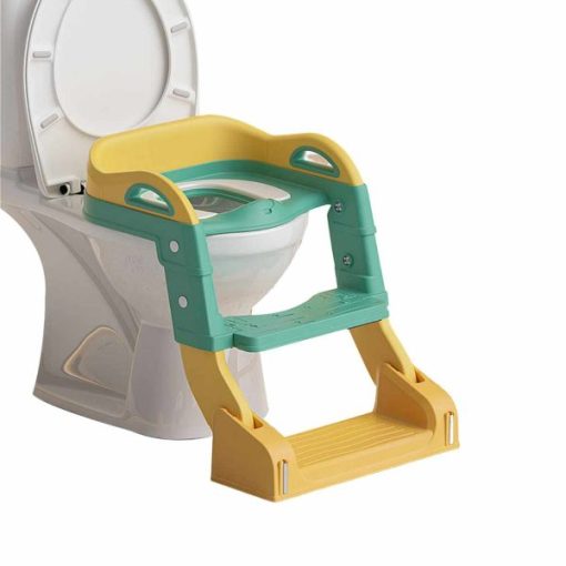 3in1 Potty Training Toilet Seat with Step Stool Ladder – Yellow – Kiddyco 2