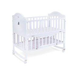 Baby Wooden Cot – White – Kiddyco