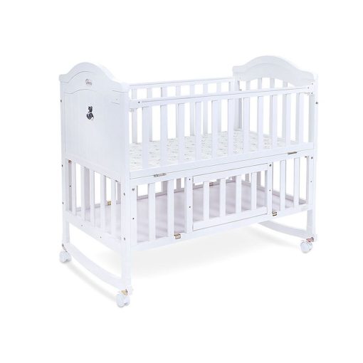 Baby Wooden Cot – White – Kiddyco