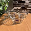 Delisoga® Set of 3 Round Tempered Glass Bakeware Bowl with Cover Trans