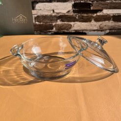 Delisoga® Microwaveable Round Tempered Glass Bakeware with Cover 5