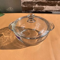 Delisoga® Microwaveable Round Tempered Glass Bakeware with Cover 7