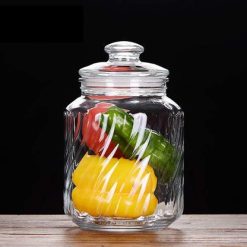 Delisoga® Air Tight Glass Jar 2.2 Liters Capacity Clear Glass Storage 11