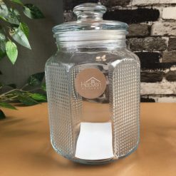 Delisoga® Air Tight Glass Jar 2.2 Liters Capacity Clear Glass Storage 6