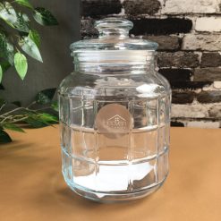 Delisoga® Air Tight Glass Jar 2.2 Liters Capacity Clear Glass Storage 3