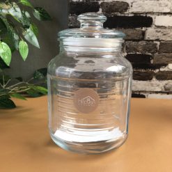 Delisoga® Air Tight Glass Jar 2.2 Liters Capacity Clear Glass Storage 9