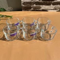 Delisoga® Transparent Clear Glass Cofee & Tea Mugs 210 ML Set of 6 Cup 4