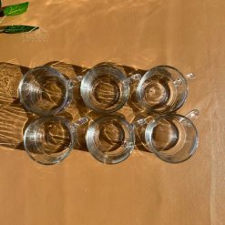 Delisoga® Transparent Clear Glass Cofee & Tea Mugs 210 ML Set of 6 Cup 5