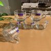 Delisoga® Transparent Clear Glass Cofee & Tea Mugs 210 ML Set of 6 Cup
