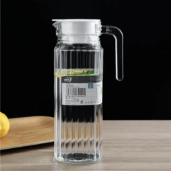 Delisoga® 1.2-Litre Clear Glass Oil Jug with Lid – Durable & Stylish S 6