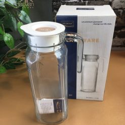 Delisoga® 1.2-Litre Clear Glass Oil Jug with Lid – Durable & Stylish S 11