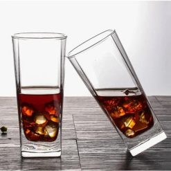 Delisoga® Water Glasses Clear Glass Set Of 6 280 ML Dessert Glass 6