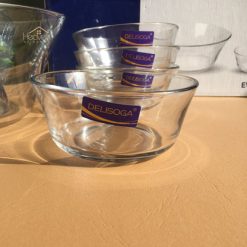 Delisoga® 7-Piece Custard Set – Elegant Glassware Set of 7 Fruit Set C 3