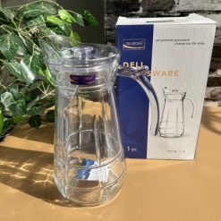 Delisoga® Premium 1.7-Liter Glass Serving Jug – Elegant Pitcher for Be 4