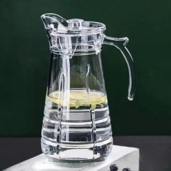 Delisoga® Premium 1.7-Liter Glass Serving Jug – Elegant Pitcher for Be 5