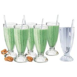 Delisoga® Premium Milkshake/Juice Glass | Falooda Glass – Set of 6 340 7