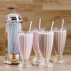 Delisoga® Premium Milkshake/Juice Glass | Falooda Glass – Set of 6 340 5