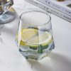 Delisoga® Water Glasses Modern Transparent Diamond Shape Drinking Glas