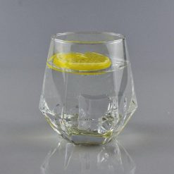 Delisoga® Water Glasses Modern Transparent Diamond Shape Drinking Glas 4