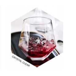 Delisoga® Water Glasses Modern Transparent Diamond Shape Drinking Glas 3