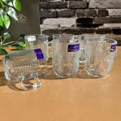 Delisoga® Set of 6 Clear Glass Coffee & Tea Mugs – 250 ml Elegant Cup 3