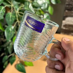 Delisoga® Set of 6 Clear Glass Coffee & Tea Mugs – 250 ml Elegant Cup 4