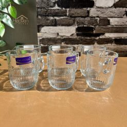 Delisoga® Set of 6 Clear Glass Coffee & Tea Mugs – 250 ml Elegant Cup 7
