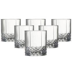 Delisoga® 340 ml Transparent Elegance Drinking Glasses 340 ml of Pure 8