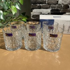 Delisoga® 340 ml Transparent Elegance Drinking Glasses 340 ml of Pure 3