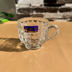 Delisoga® Set of 6 Clear Glass Coffee & Tea Mugs – 210ml Elegant Cup D 5